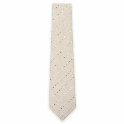 Mens Jeff Banks Beige Plaids & Checks 100% Silk  Tie