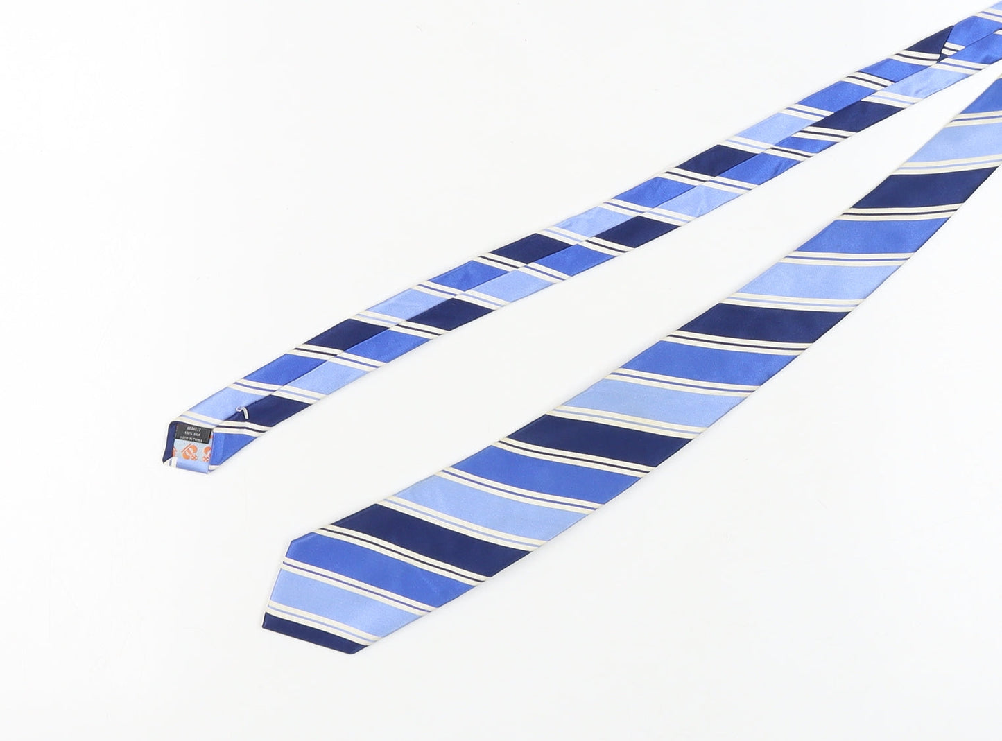 Jeff Banks Men's Blue Striped Silk Designer Tie