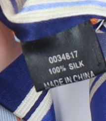 Jeff Banks Men's Blue Striped Silk Designer Tie