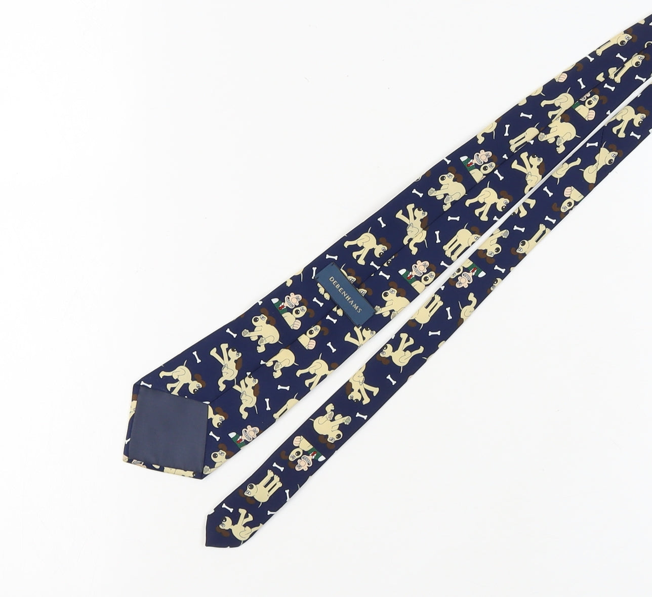 Mens Debenhams Blue Animal Print 100% Polyester  Tie