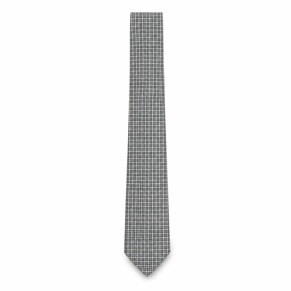 Mens Pierre Cardin Grey Plaids & Checks 100% Silk Designer Tie