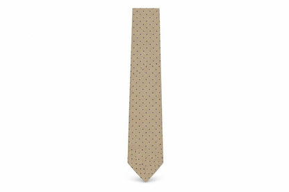 Bäumler Men's Beige Polka Dot Silk Tie