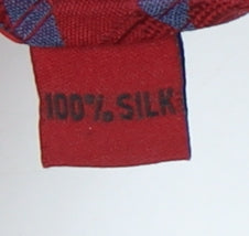 Mens Berwin & Berwin Red Geometric 100% Silk  Tie