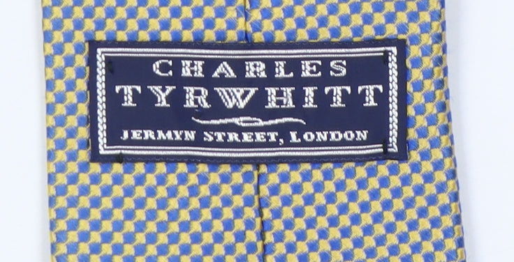Mens Charles Tyrwhitt Multicoloured Geometric 100% Silk Pointed Tie