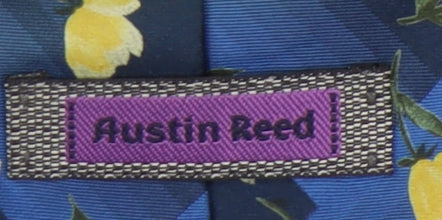 Austin Reed Men's Blue Silk Floral Tie