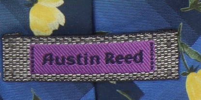 Austin Reed Men's Blue Silk Floral Tie