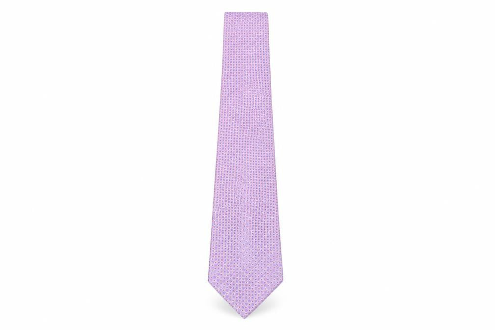 Mens Dehavilland Pink Geometric 100% Silk  Tie