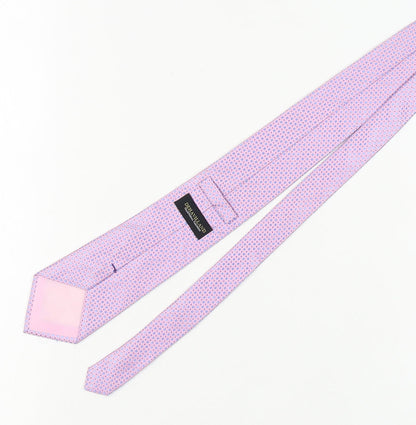 Mens Dehavilland Pink Geometric 100% Silk  Tie