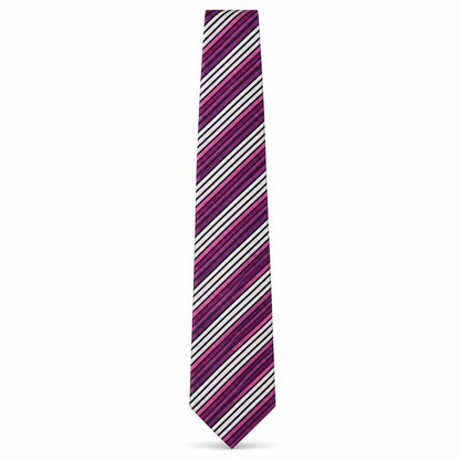 Mens Hathaway Pink Striped 100% Silk  Tie