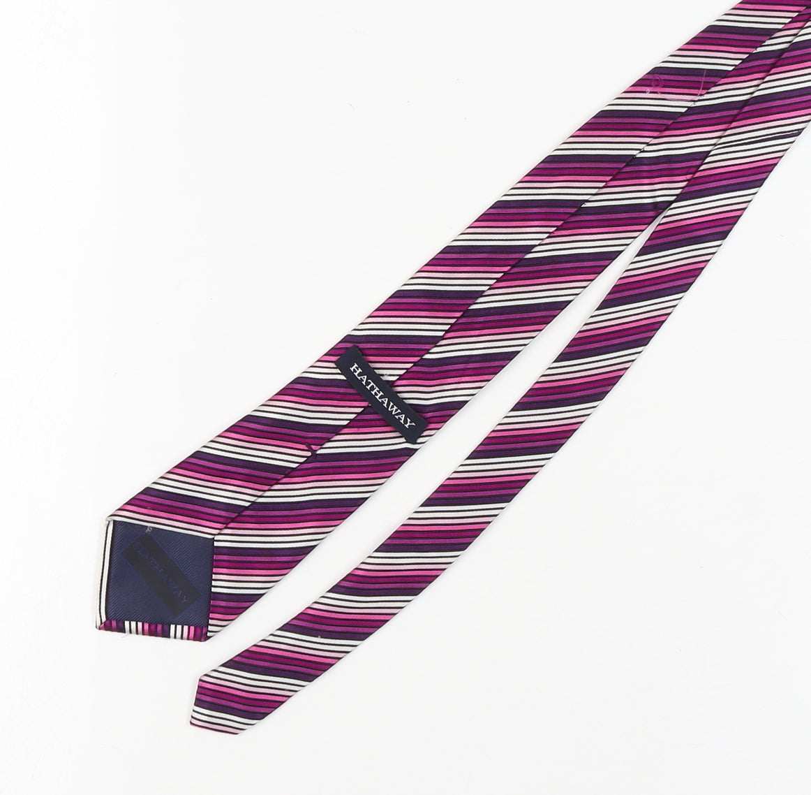 Hathaway Men's Pink Striped Silk Tie