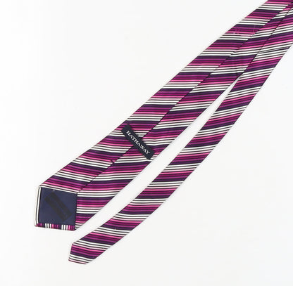 Hathaway Men's Pink Striped Silk Tie