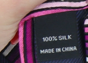 Hathaway Men's Pink Striped Silk Tie