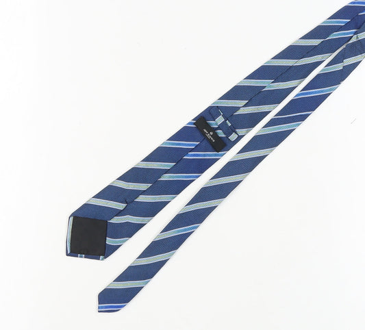 Jeff Banks Men's Blue Silk Striped Tie