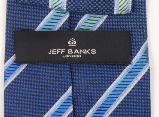 Jeff Banks Men's Blue Silk Striped Tie