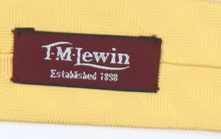 T.M.Lewin Men's Yellow Silk Tie