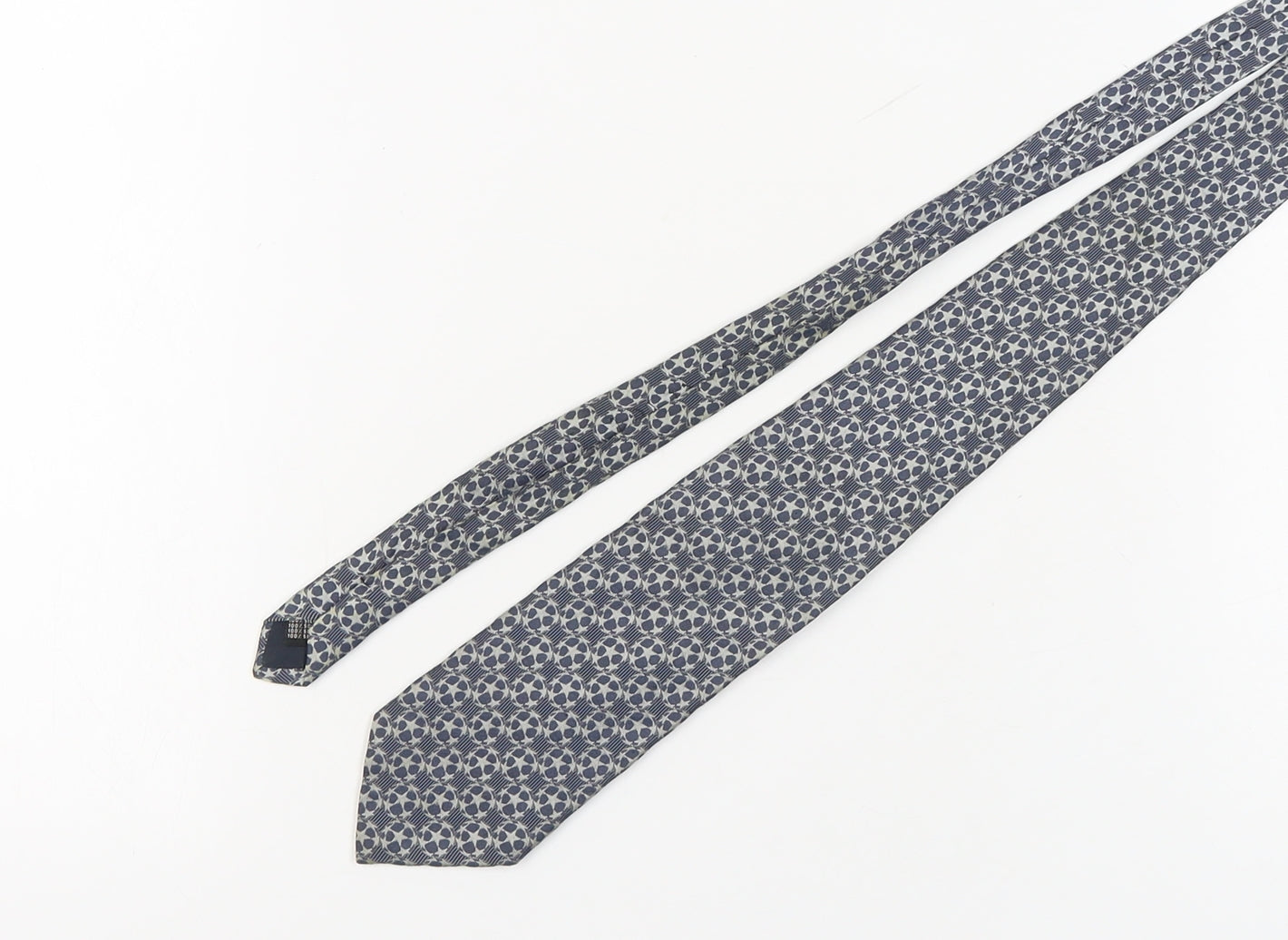 UEFA Champions League Men's Blue Silk Geometric Tie