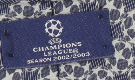 UEFA Champions League Men's Blue Silk Geometric Tie