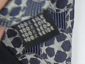UEFA Champions League Men's Blue Silk Geometric Tie