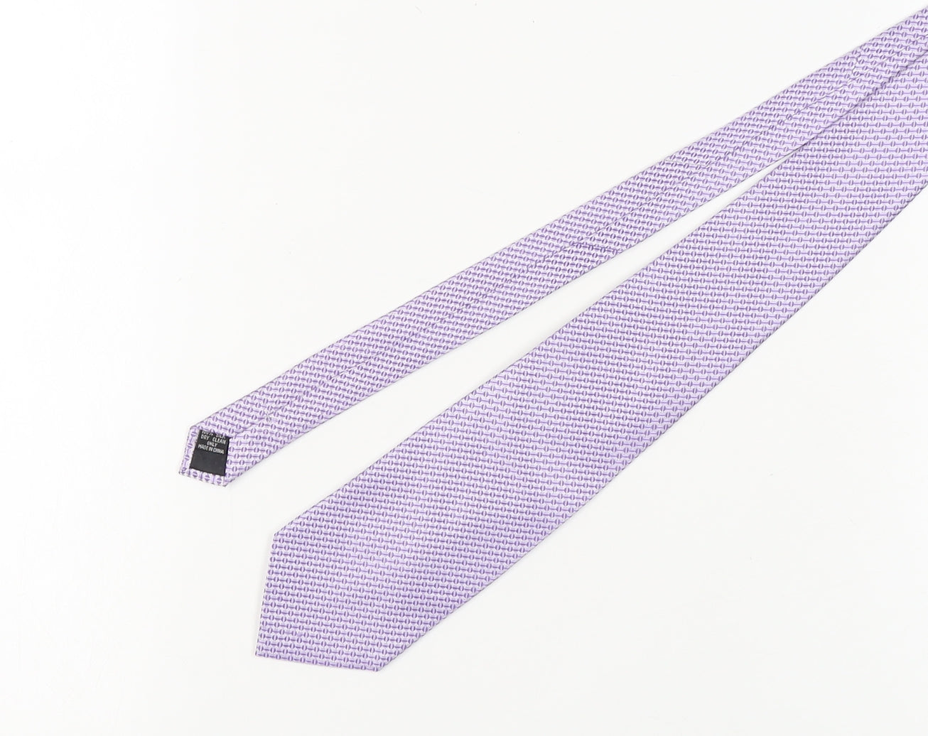 Mens Berwin & Berwin Purple Geometric 100% Silk  Tie