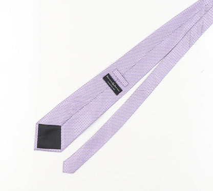 Mens Berwin & Berwin Purple Geometric 100% Silk  Tie