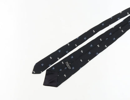 TM Lewin & Sons Men's Black Slim Silk Tie