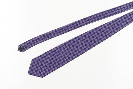 Pierre Cardin Purple Checked Men's Tie