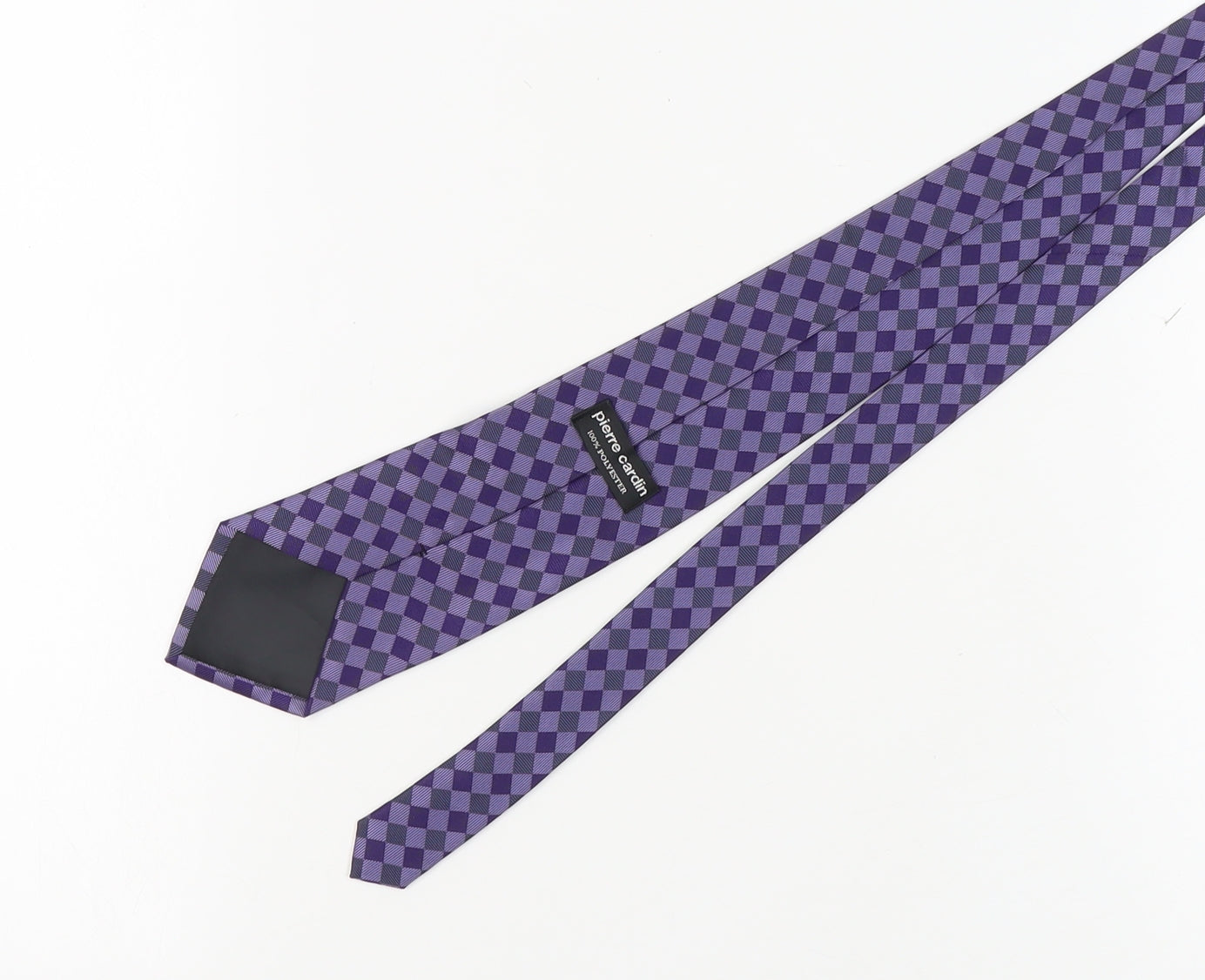 Pierre Cardin Purple Checked Men's Tie