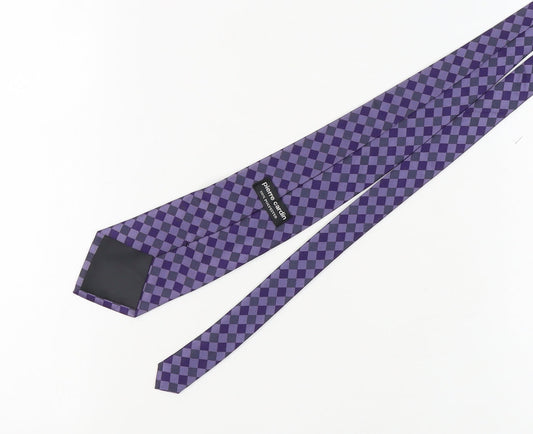 Pierre Cardin Purple Checked Men's Tie