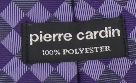 Pierre Cardin Purple Checked Men's Tie