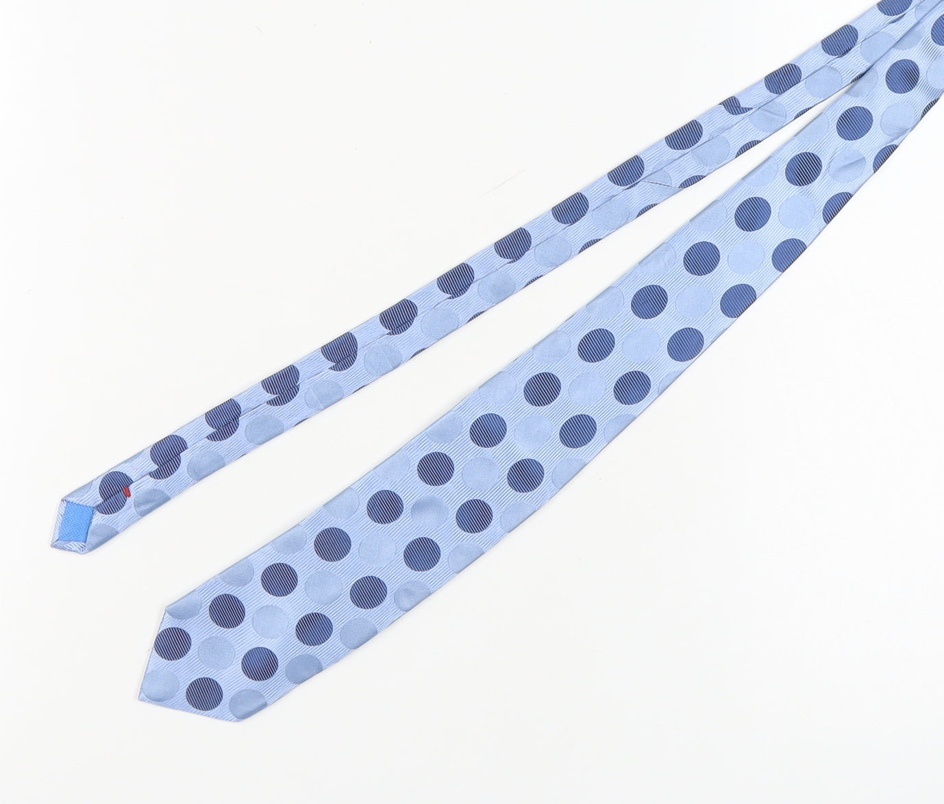 Mens Daniel Hechter Blue Polka Dot 100% Silk  Tie