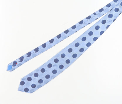 Mens Daniel Hechter Blue Polka Dot 100% Silk  Tie