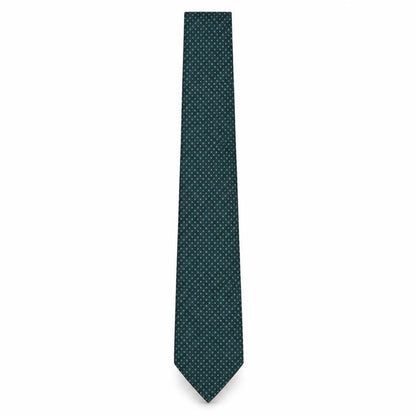 Mens Joseph Turner Green Geometric 100% Silk  Tie
