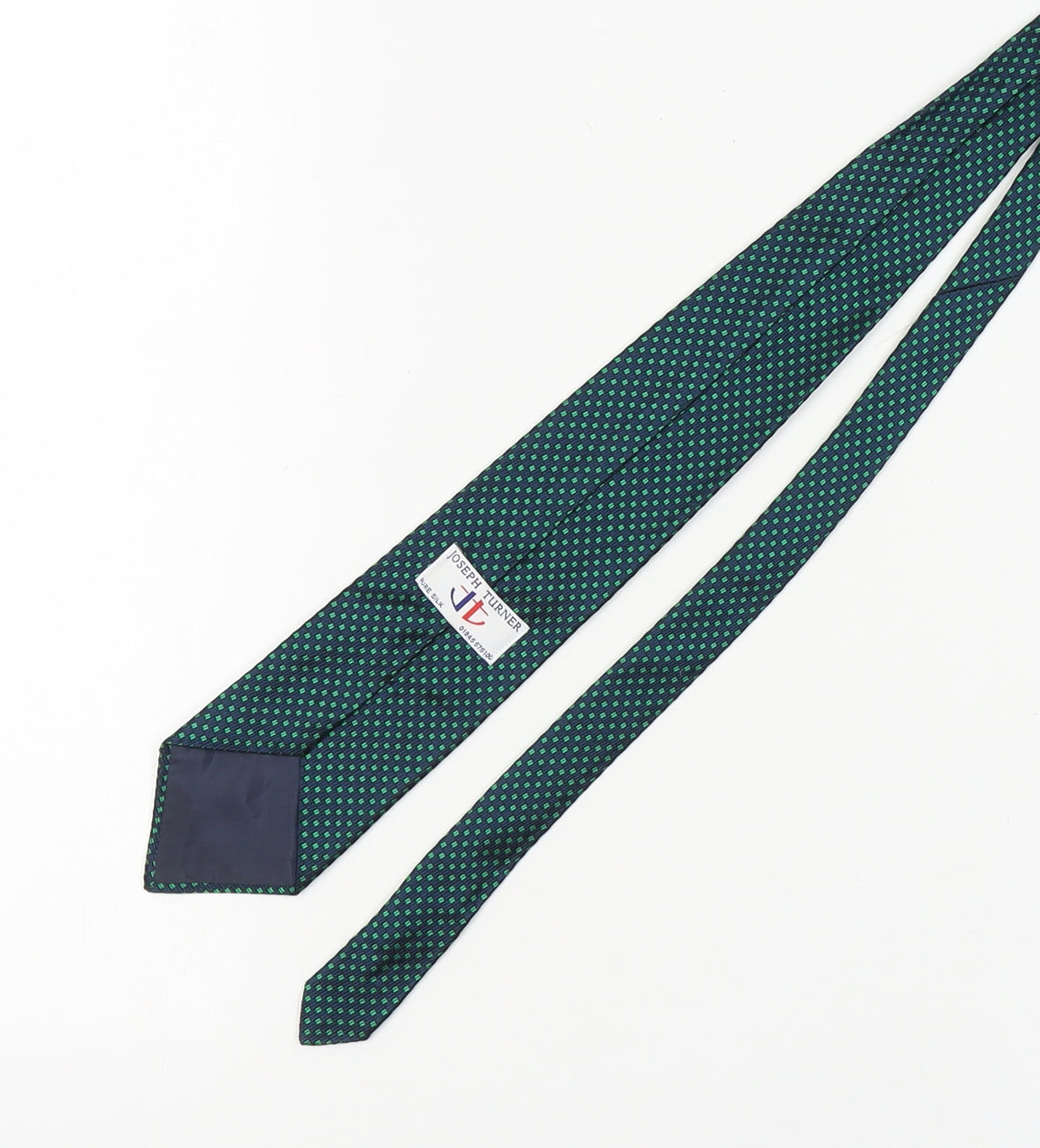Joseph Turner Men's Green Silk Geometric Tie