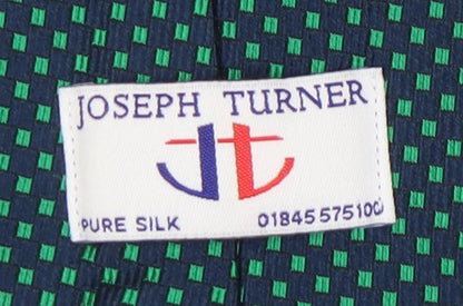 Joseph Turner Men's Green Silk Geometric Tie