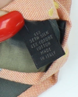 Austin Reed Men's Orange Polka Dot Silk Cotton Tie