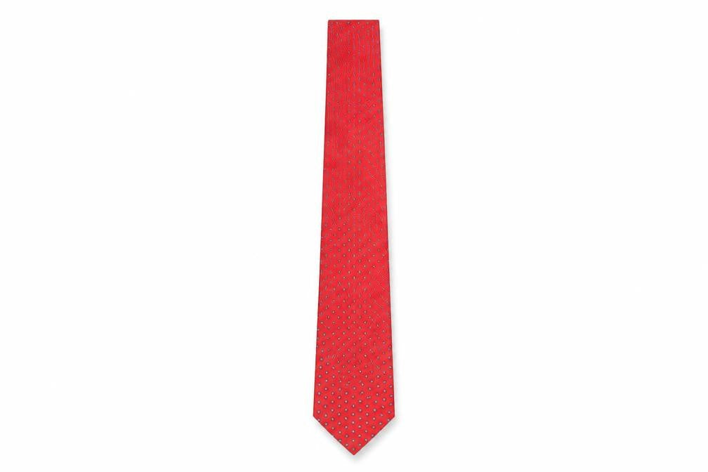 Mens Austin Reed Red Geometric 100% Silk  Tie