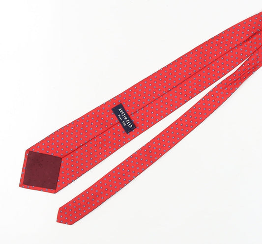 Austin Reed Men's Red Silk Geometric Tie