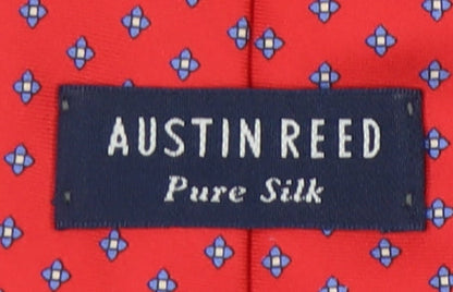 Austin Reed Men's Red Silk Geometric Tie