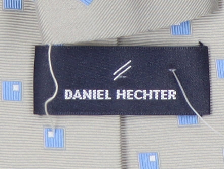 Mens Daniel Hechter Beige Geometric 100% Silk  Tie