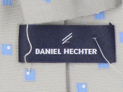 Mens Daniel Hechter Beige Geometric 100% Silk  Tie