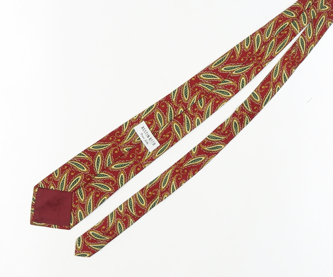 Austin Reed Men's Red Paisley Silk Designer Tie