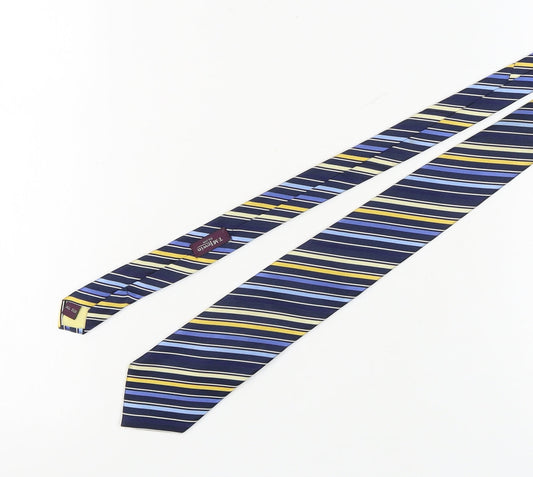 T.M.Lewin Men's Blue Striped Silk Tie