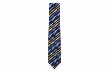 T.M.Lewin Men's Blue Striped Silk Tie