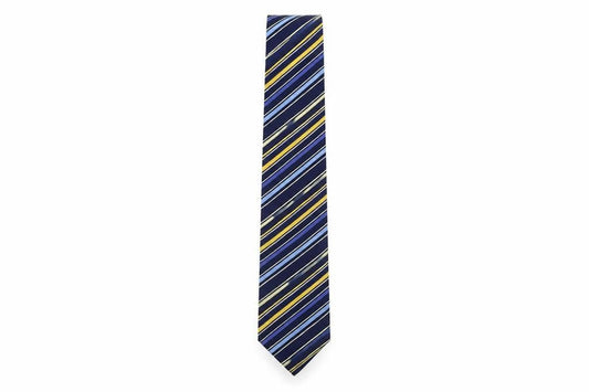 T.M.Lewin Men's Blue Striped Silk Tie