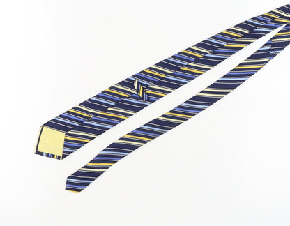 T.M.Lewin Men's Blue Striped Silk Tie