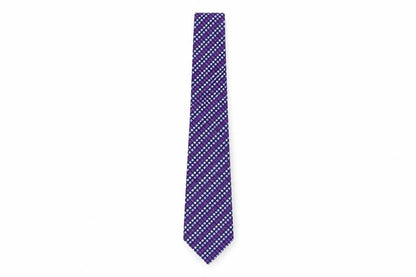 Mens DEHAVILLAND Purple Plaids & Checks 100% Silk  Tie