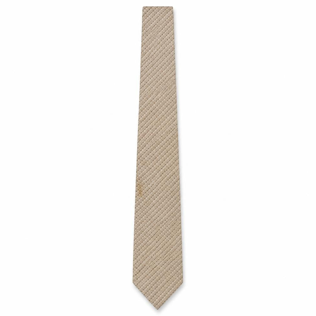Mens Ben Sherman Beige Geometric 100% Silk  Tie
