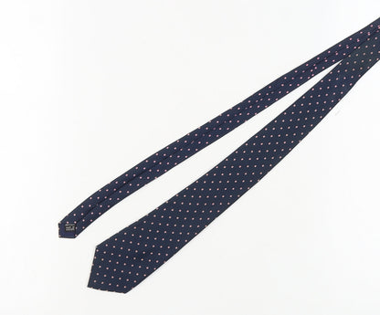 F T Lewin & Sons Mens Blue Silk Polka Dot Tie