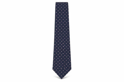 F T Lewin & Sons Mens Blue Silk Polka Dot Tie