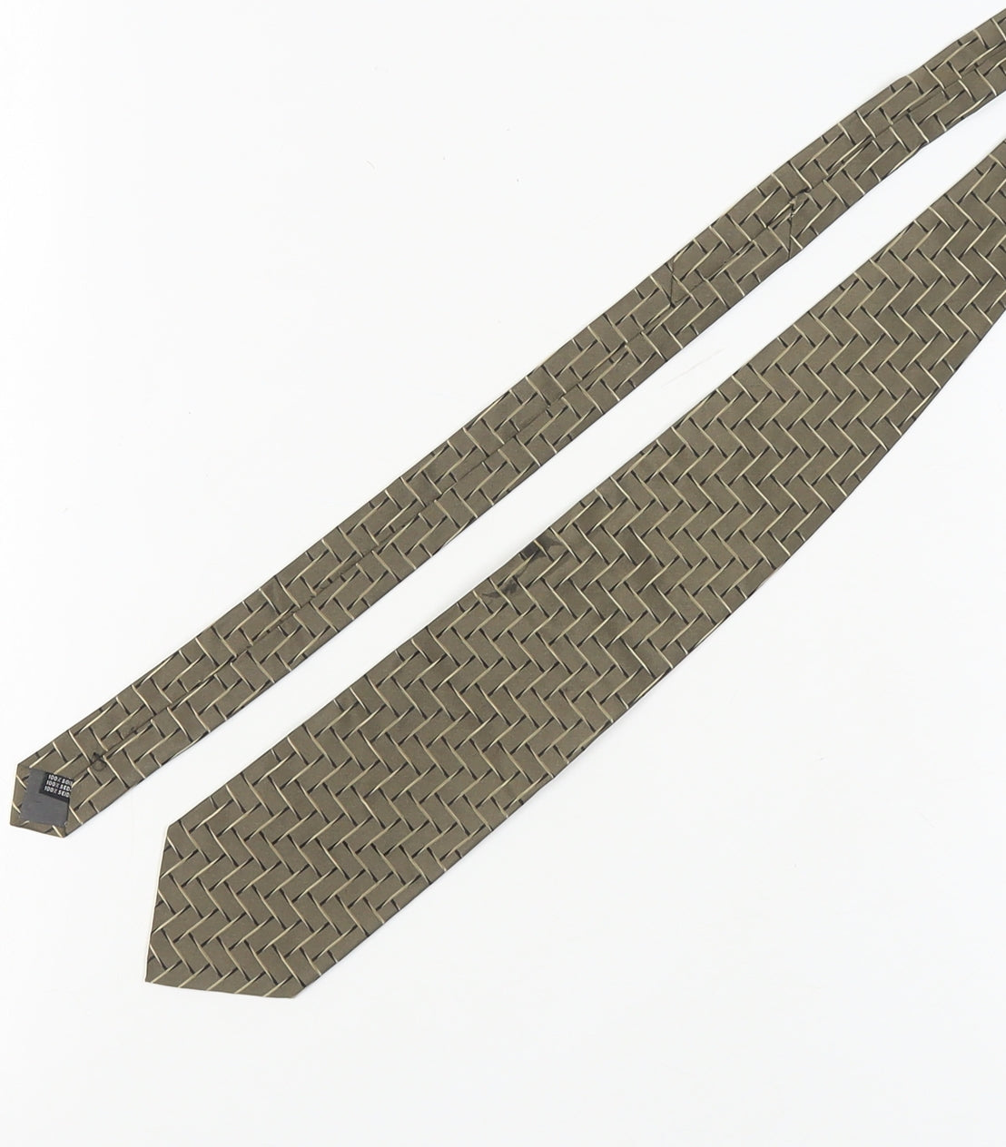 Mens Baumler Bronze Geometric 100% Silk  Tie